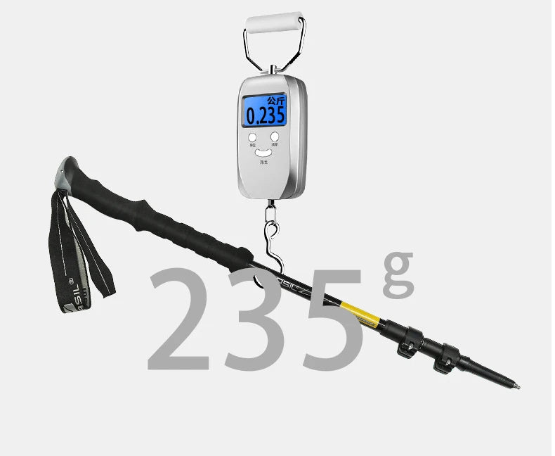 Outdoor Foldable Walking Stick Camping Portable Trekking Poles Adjustable Telescopic Alpenstock For Hiking Mountaineering