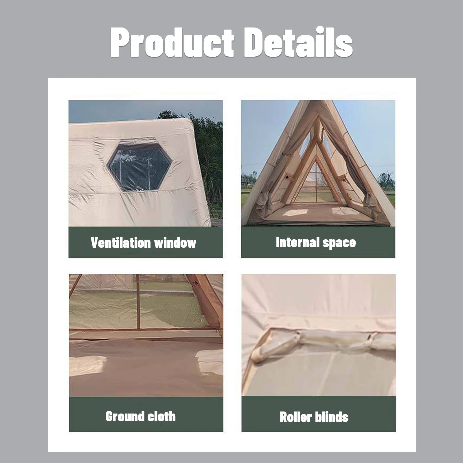 Inflatable Camping Tent - Easy Setup, All-Season Waterproof & Windproof Shelter, Portable Air Tent for Hiking, Fishing