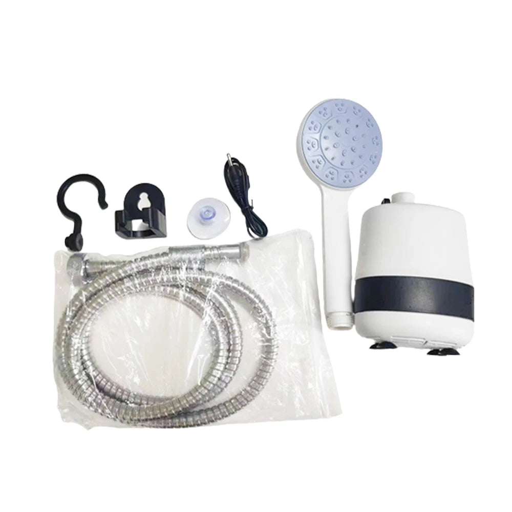 Portable Shower Camping Outdoor Shower Handheld Electric Shower Battery Powered Compact Handheld Rechargeable Camping Showerhead