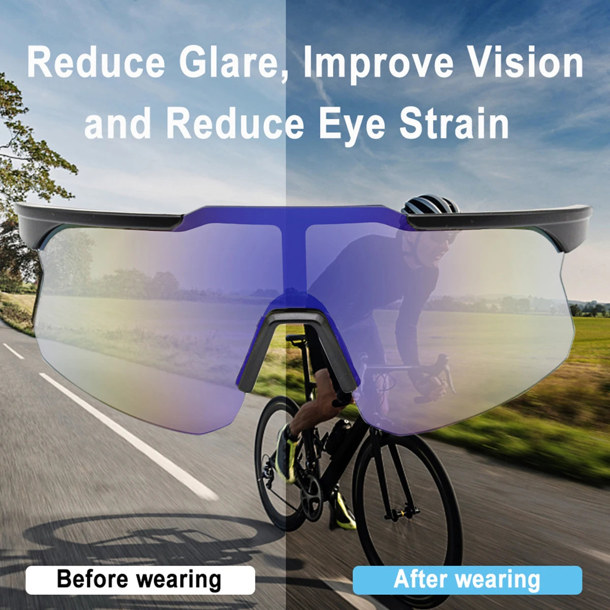 Riding Cycling Sunglasses Mtb Cycling Glasses Goggles Bicycle Mountain Bike Glasses Men's Women Outdoor Sport Eyewear