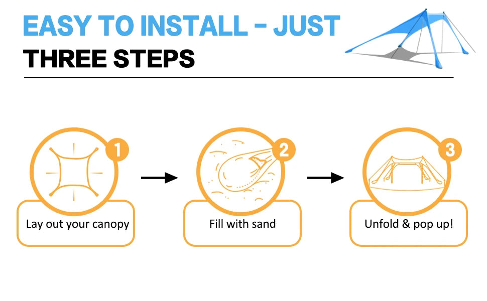 Portable Beach Sun Shade People UV Resistant Camp Bed Tent Sun Shelter Canopy Garden House with Storage Bag for Equipment