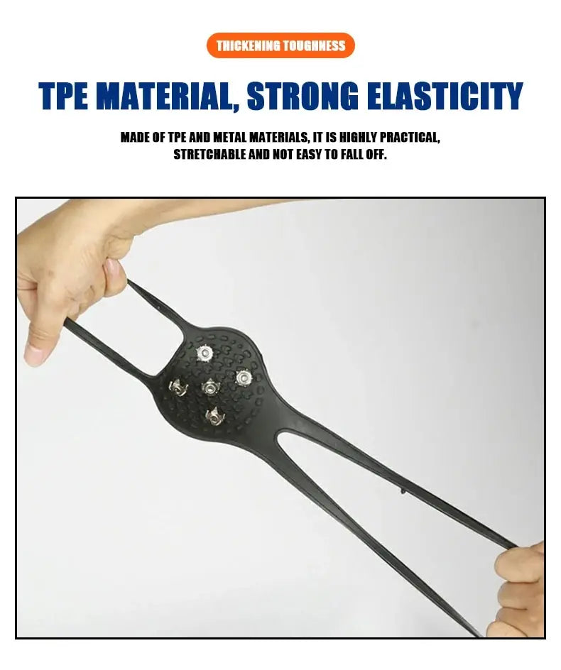 1 Pair 5 Studs Anti-Skid Ice Snow Camping Walking Shoes Winter Safety Boots Universal Professional Climbing Crampons