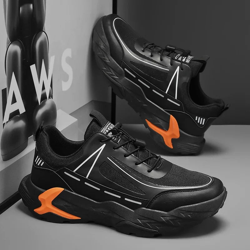 2025 New Men Hiking Shoes Outdoor Camping Resistant Non Slip Sneakers Male Casual Lightweight Lace-Up Walking Shoes