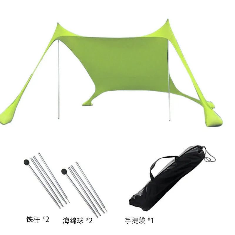 Portable Beach Sun Shade People UV Resistant Camp Bed Tent Sun Shelter Canopy Garden House with Storage Bag for Equipment