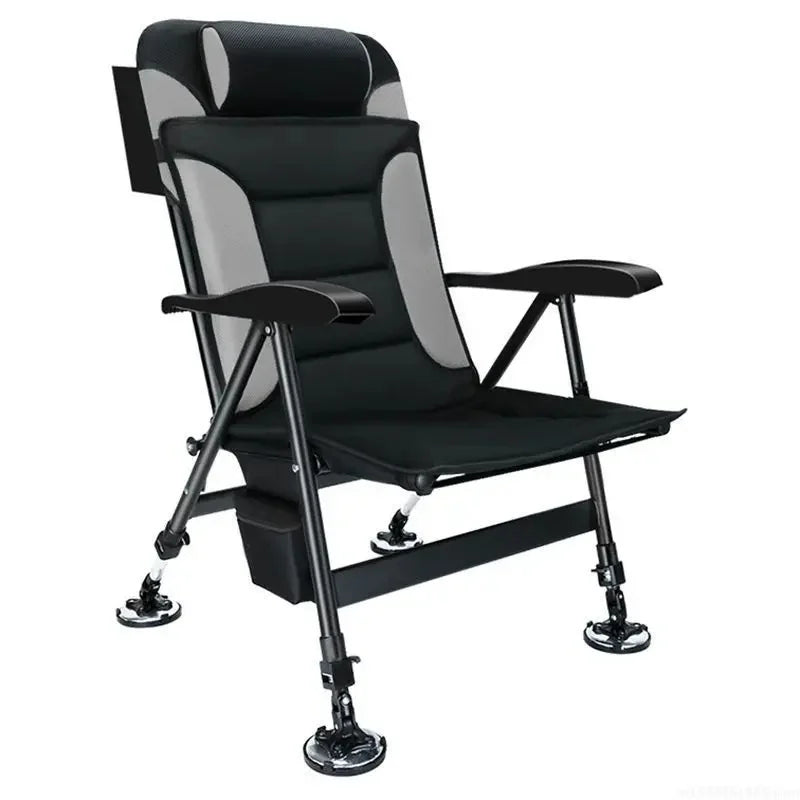 Outdoor Retractable Fishing Chair Portable Fishing Chair With Adjustable Stool Folding Camping Chair Fishing Equipment