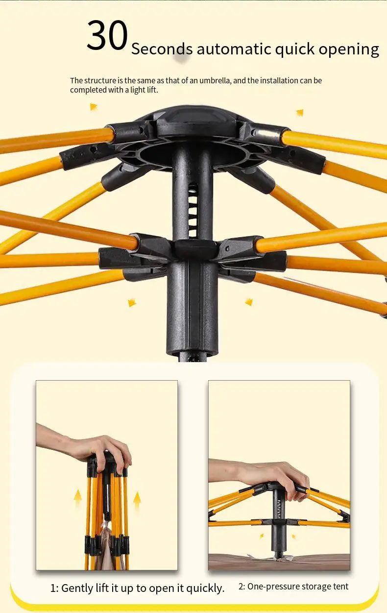 3-4 People Folding Tents, Automatically Opening Camping Tents, Portable Travel Tents, Suitable For Camping And  Hiking