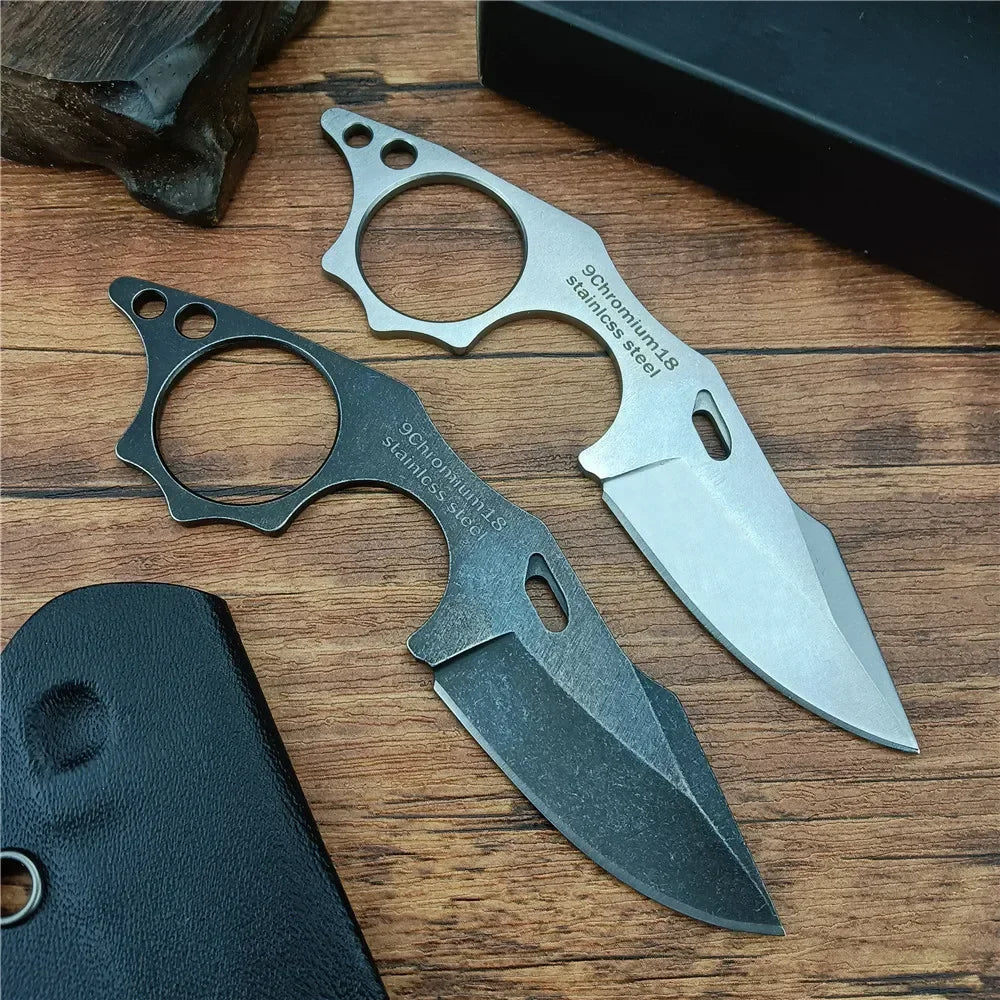 Mini Neck Knife Pocket Fixed Blade Small Lightweight Portable Outdoor Tactical Survival Knives EDC Multi-tool Keychain Knife