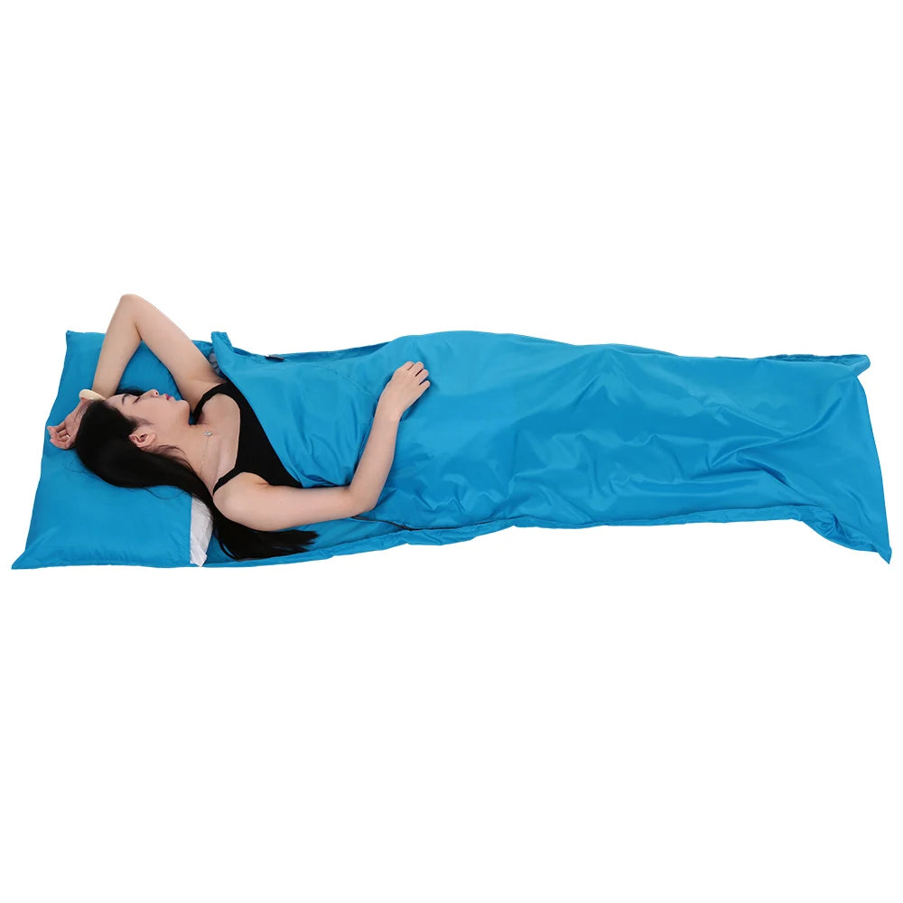 Sleeping Bag Lightweight Outdoor Liner Polyester Pongee Portable Single Sleeping Bags Camping Travel Hotel Sleep Bag 75*210CM