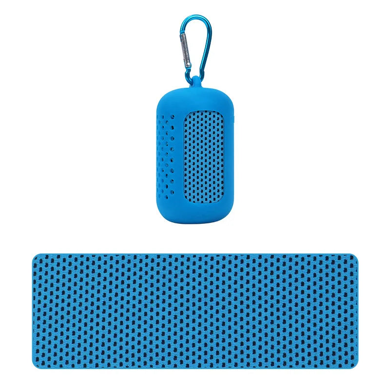 Cooling Towel Circular Silicone Wrapped Cold Towel Quick Drying Microfiber Towels Beach Accessories Towel Sport Fitness