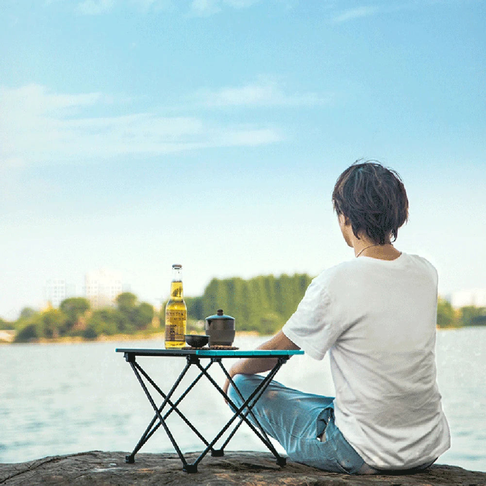 Outdoor Camping Table Portable Foldable Desk Furniture Computer Bed Ultralight Aluminium Hiking Climbing Picnic Folding Tables