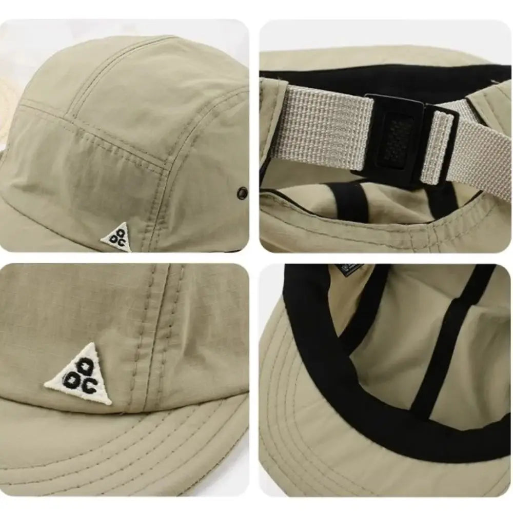 Casual Short Brim Camping Hat Quick-Dry Soft Sun Hats Adjustable Baseball Cap Men and Women