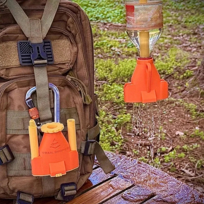 1pcs Portable Outdoor Camping Shower Device Compact Durable Camping Shower Kit Creative 3D Printed Gift for Outdoor Enthusiasts