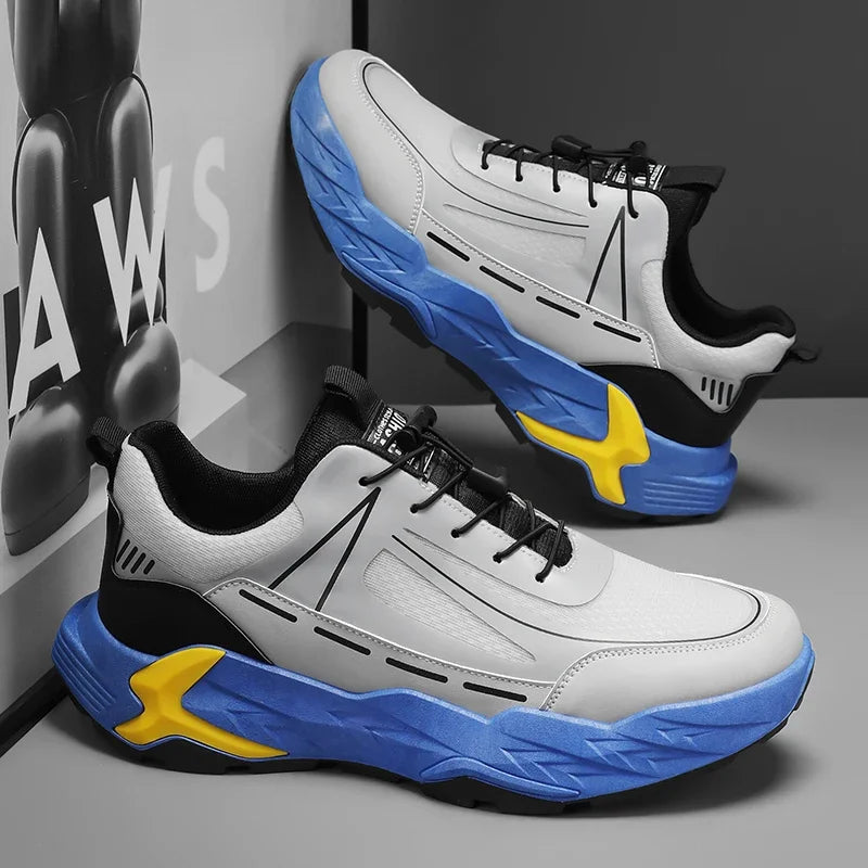 2025 New Men Hiking Shoes Outdoor Camping Resistant Non Slip Sneakers Male Casual Lightweight Lace-Up Walking Shoes