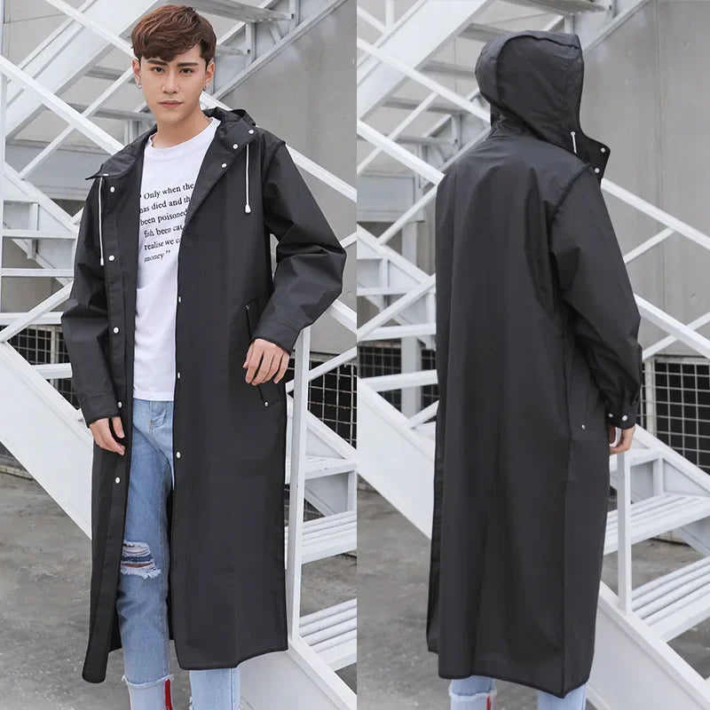 Transparent Raincoat Premium Reusable Full-Body Waterproof Gear for Men Women Perfect Rainy Commutes Leisure Outings