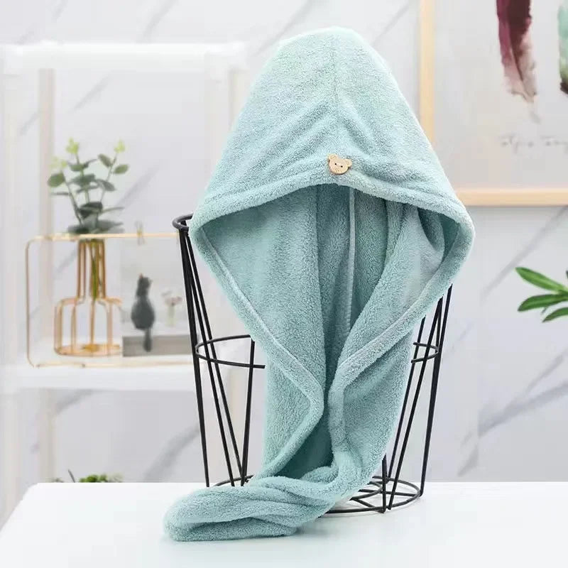 Quick Dry Hair Quick Drying Microfiber Towels Bathroom Bathroom Accessories Nursing Cap With Buckle Sauna Spa Towel Bath