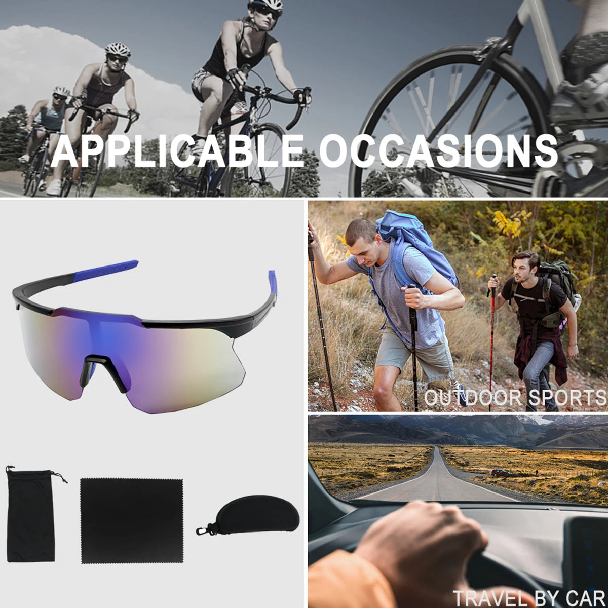 Riding Cycling Sunglasses Mtb Cycling Glasses Goggles Bicycle Mountain Bike Glasses Men's Women Outdoor Sport Eyewear
