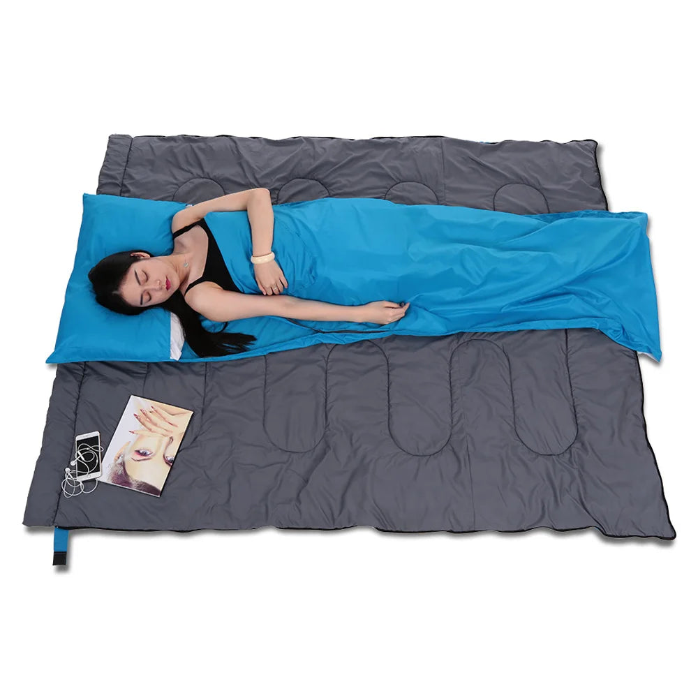 Sleeping Bag Lightweight Outdoor Liner Polyester Pongee Portable Single Sleeping Bags Camping Travel Hotel Sleep Bag 75*210CM