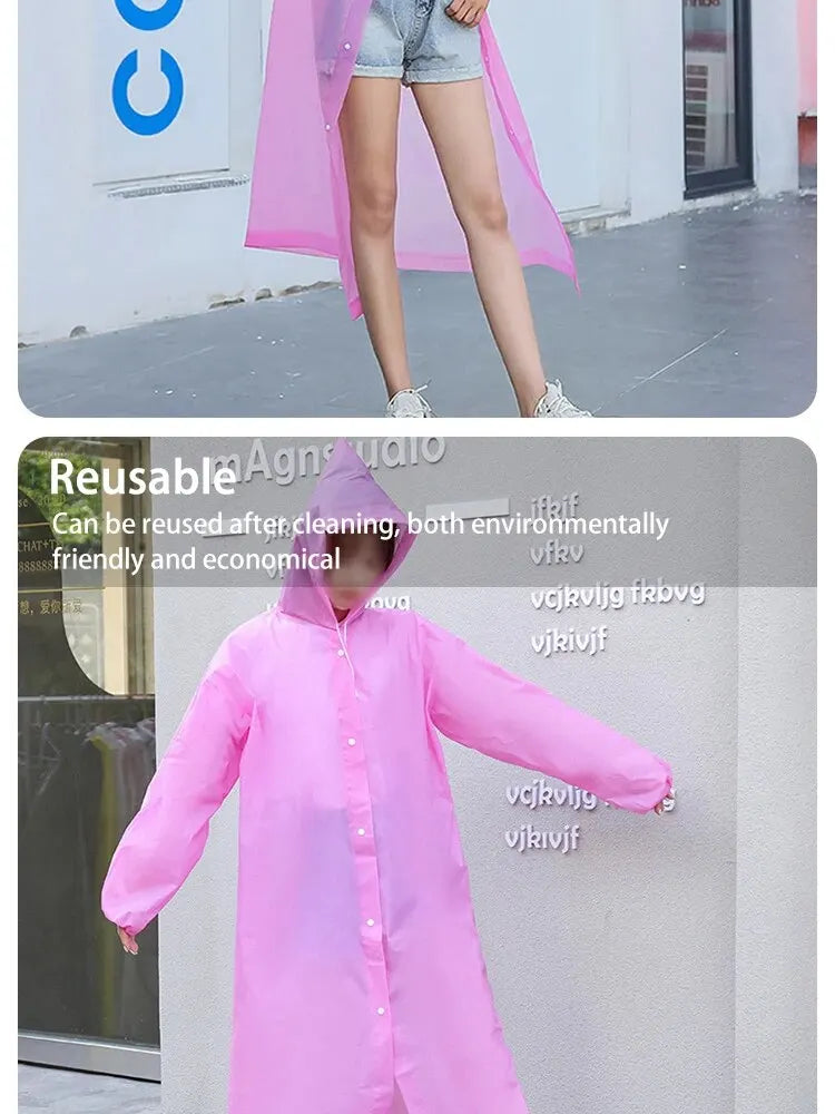 Raincoat Non-disposable Unisex Thickened Waterproof Outdoor Clothing Long Section of Anti-storm Rain Rainwear