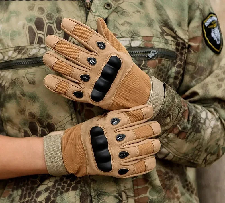 Tactical Military Gloves, Color Bullet Air Gun Shooting, Soldier Combat Anti Slip Bicycle All Finger Gloves, MEN'S Clothing GLOV