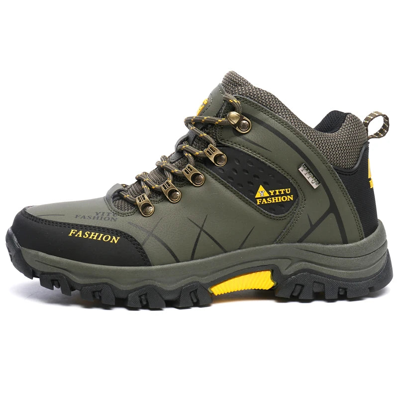 Men's Hiking Shoes Waterproof Wear-resistant Sports Camping Climbing Shoes Outdoor Trekking Tourism Shoe Fishing Hunting Boots