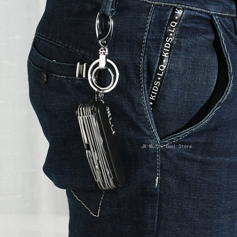 17 in 1 Multi tool Pocket Knife Portable Folding knife Stainless Steel Pocket Camping Pliers Knife Multifunctional Folding Knife