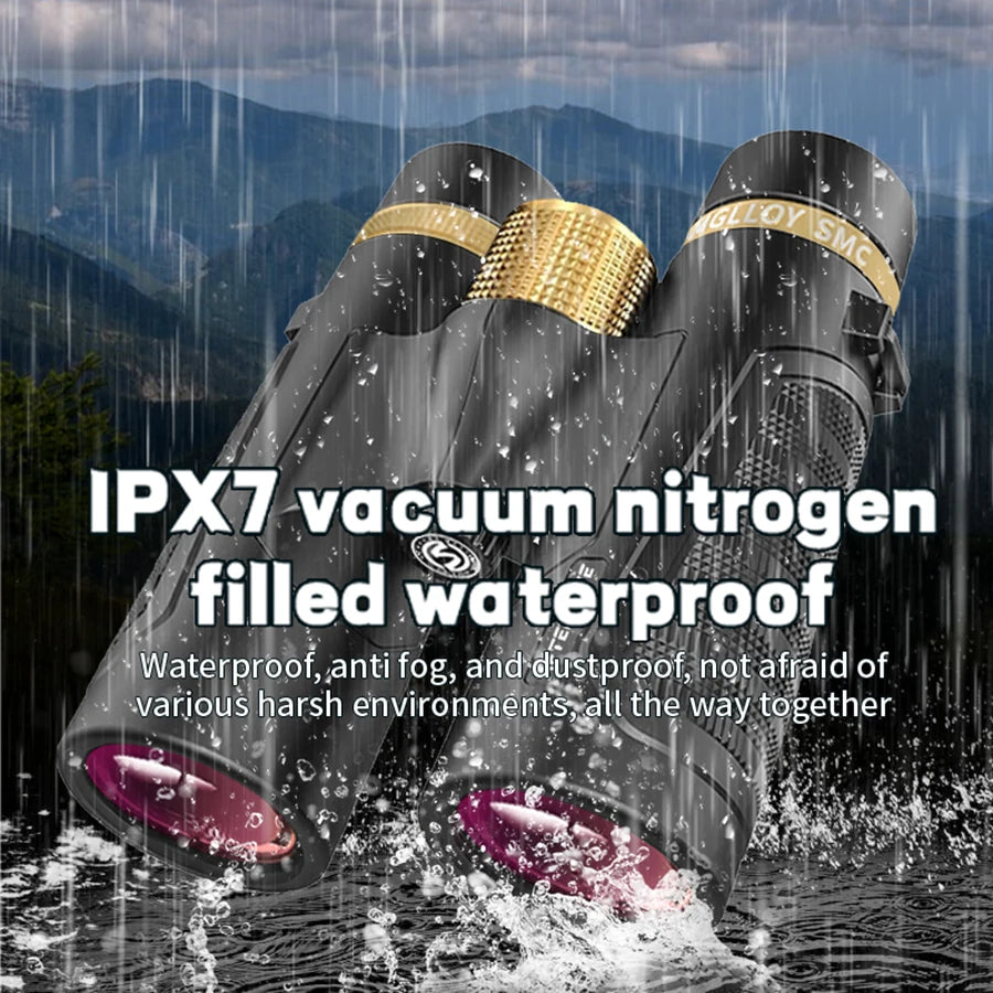 Binoculars 12x42 Metal Wheels with High Definition and High Quality Are Suitable for Hiking, Bird Watching and Concerts