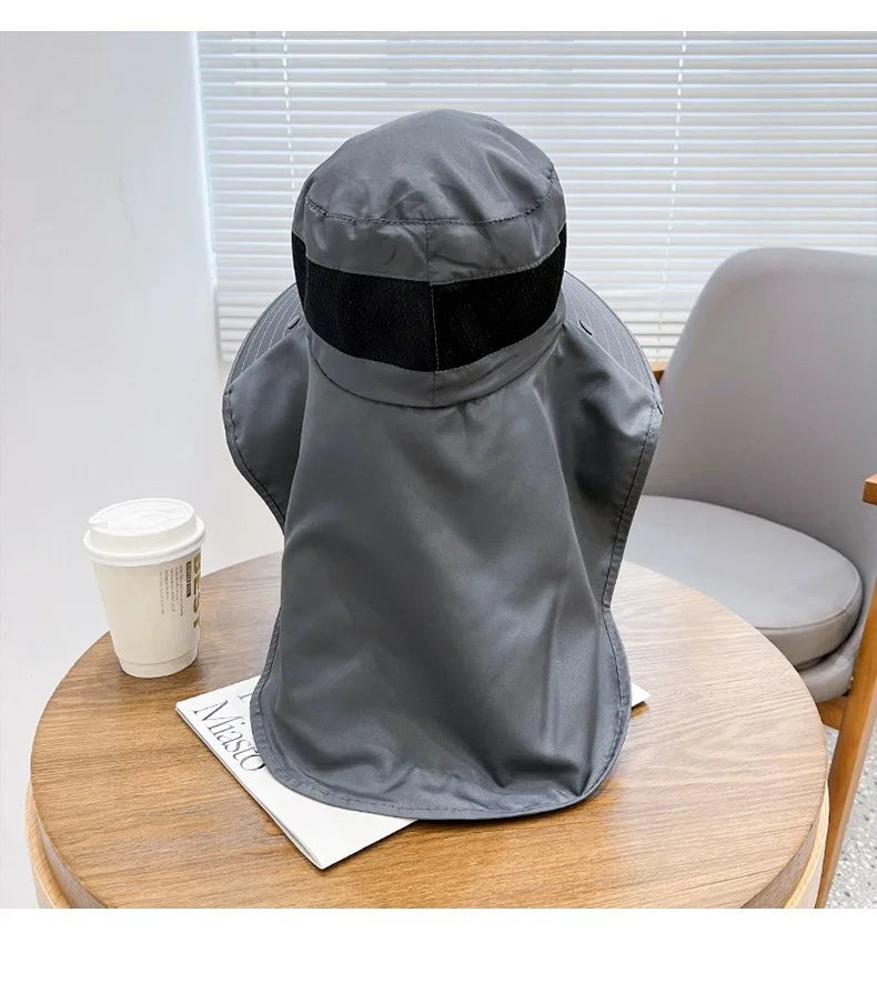 Summer Sun Hats, Outdoor Fishing Hats, Men's And Women's Camping Visors, Bucket Hats, Neck Flap Bucket Hats