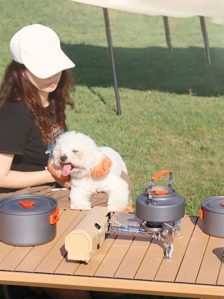 Camping Cassette Stove 2600w Gas Stove Outdoor Portable Camping Supplies Multi-Functional Stove Suitable Picnic Climbing Hiking