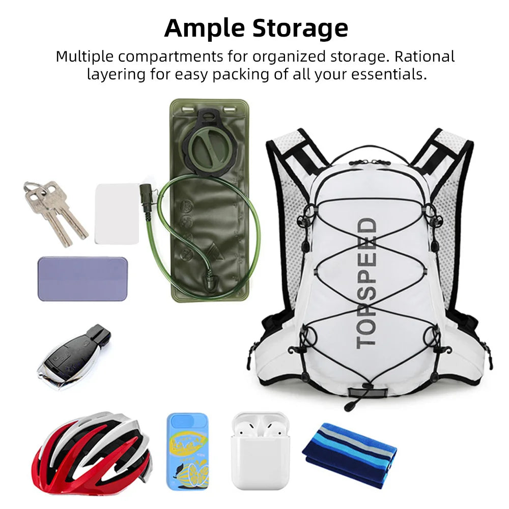 Hiking Necessities Backpacking Backpack UltralightWater Resistant for Camping Running w Hydration Bladder Hiking Water Backpack