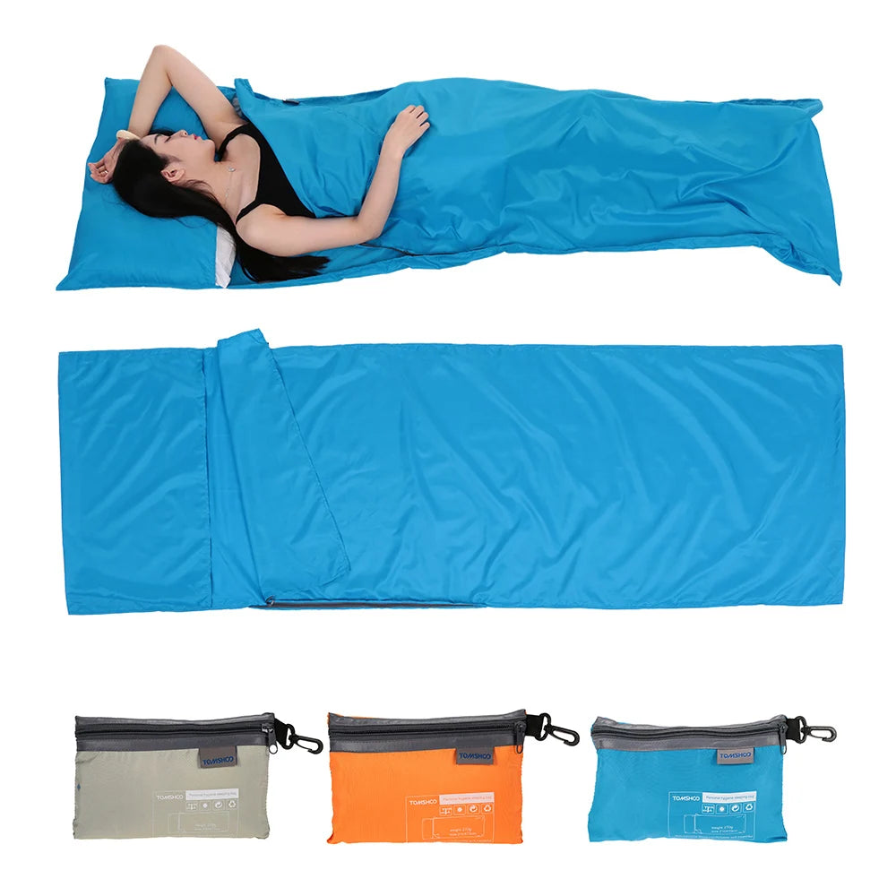Sleeping Bag Lightweight Outdoor Liner Polyester Pongee Portable Single Sleeping Bags Camping Travel Hotel Sleep Bag 75*210CM