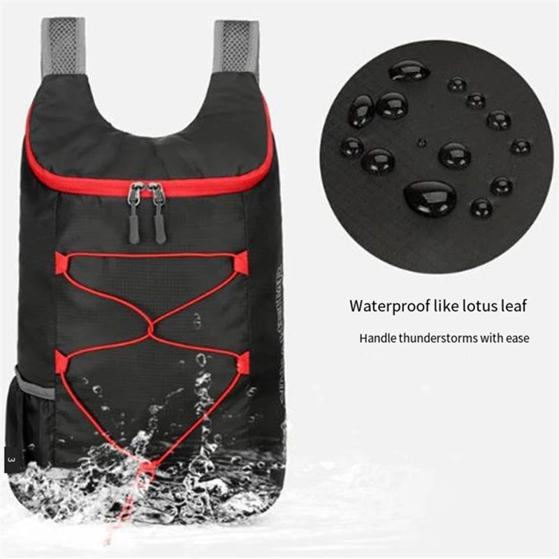 Camping Hiking Multifunctional Outdoor Folding Sports Backpack Ultra Lightweight Carrying Waterproof Nylon Fabric Fitness Bag
