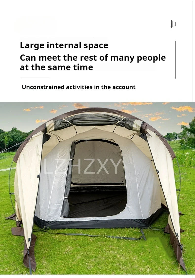 Outdoor camping tent one-bedroom one-living room large space thickened windproof rainproof and sunshade tent Camping Shelters