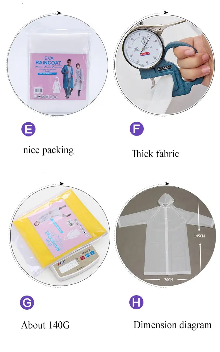 1pc Hooded Rain Coat Women Men Impermeable Thickened Waterproof Tourism Outdoor Hiking Rain Poncho Outdoor Products