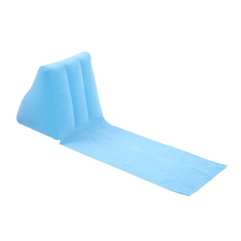 Outdoor Camping Pillow Triangular Cushion PVC Flocking Inflatable Pillow Folding Summer Beach Lying Pillow Travel Equipment Tool