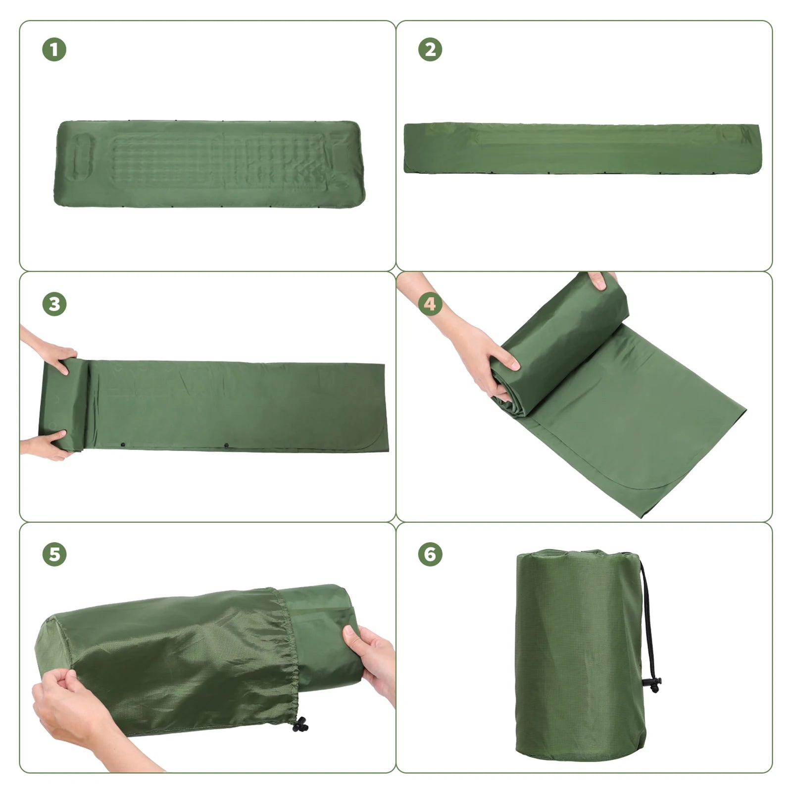 Inflatable Sleeping Pad 4 Inch Sleeping Pad Mat Air Mattress with Built-in Pump for Camping Backpacking Hiking Traveling Tent