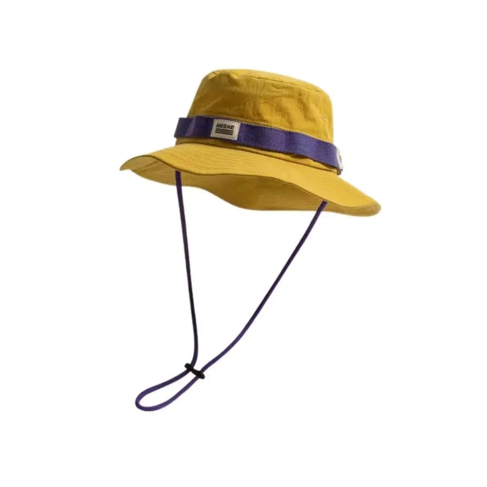 Contrast Vintage Fisherman Hat for Men and Women Summer Outdoor Camping Mountaineering Hat Large Brim Sun Hat