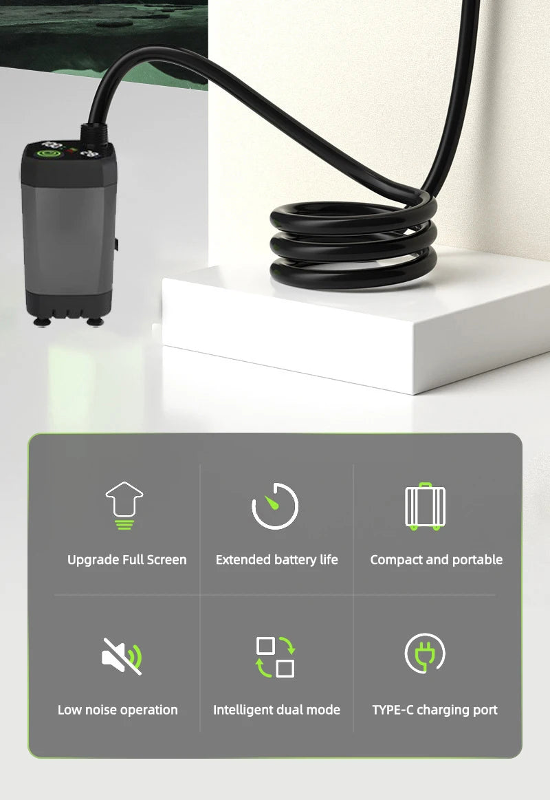 Portable Shower for Camping 6000mAh Rechargeable Camping Shower with Shower Head Intelligent LED Display Electric Shower Pump