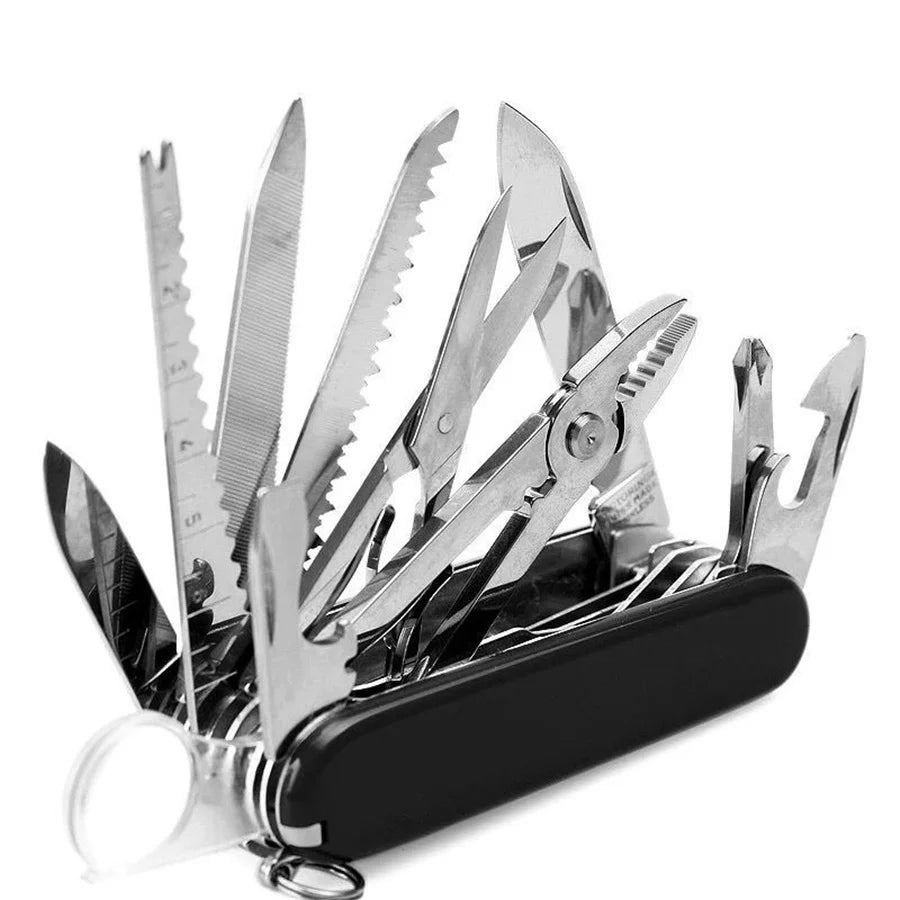 17 in 1 Multi tool Pocket Knife Portable Folding knife Stainless Steel Pocket Camping Pliers Knife Multifunctional Folding Knife