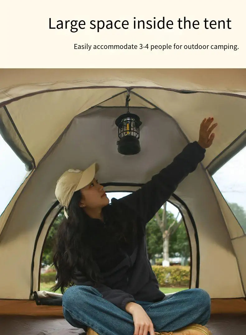 3-4 People Folding Tents, Automatically Opening Camping Tents, Portable Travel Tents, Suitable For Camping And  Hiking