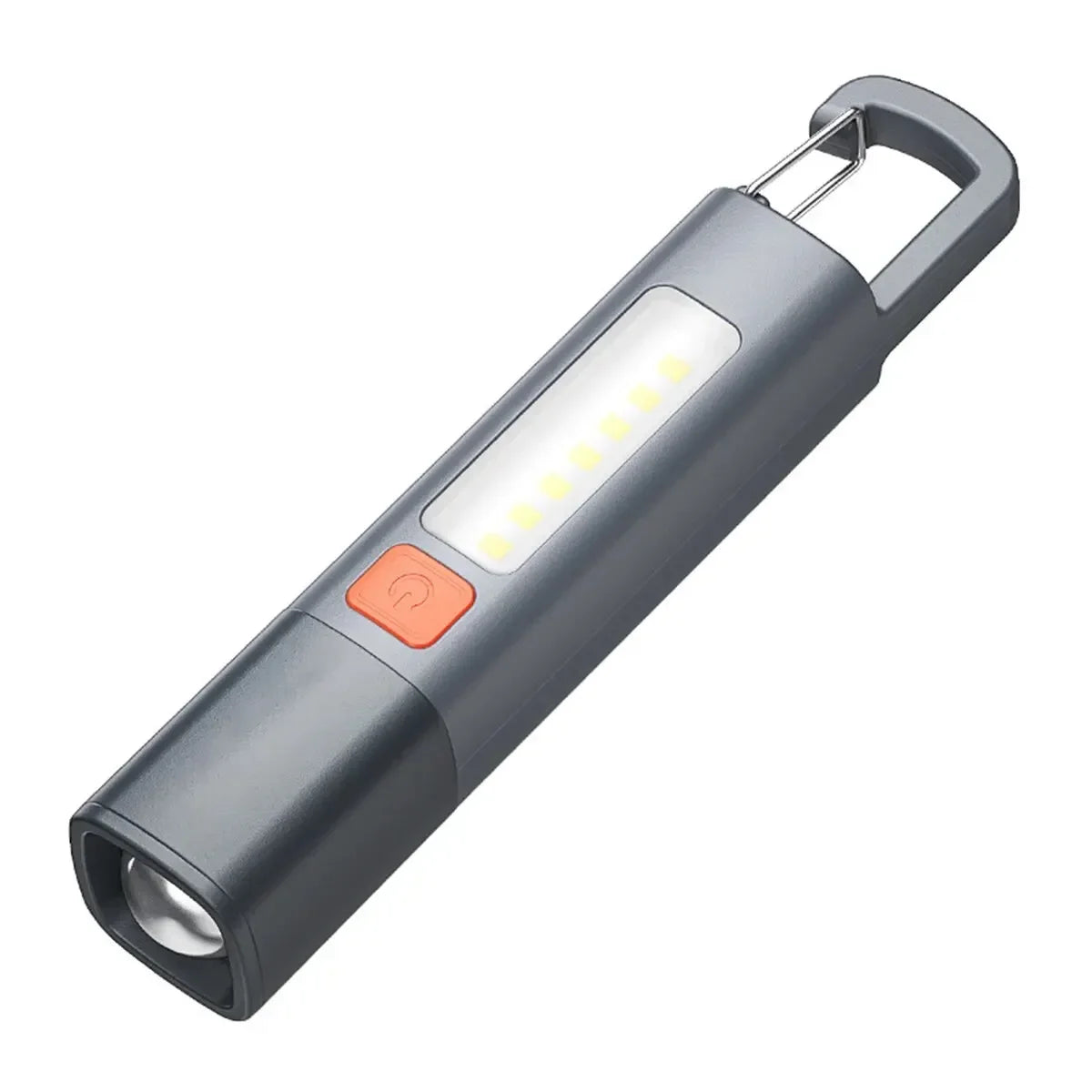Strong Lighting ABS Flashlamp USB Charging Portable Outdoor EDC Torch Camping Hanging Flashlights Telescopic Focus COB Side Lamp