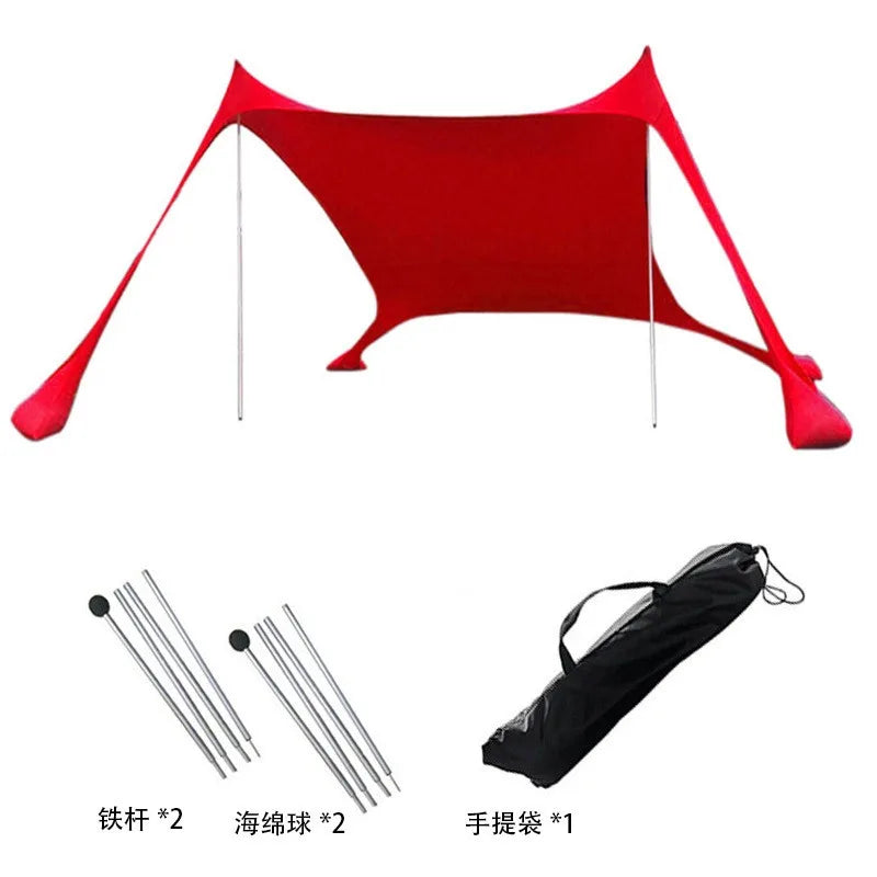 Portable Beach Sun Shade People UV Resistant Camp Bed Tent Sun Shelter Canopy Garden House with Storage Bag for Equipment