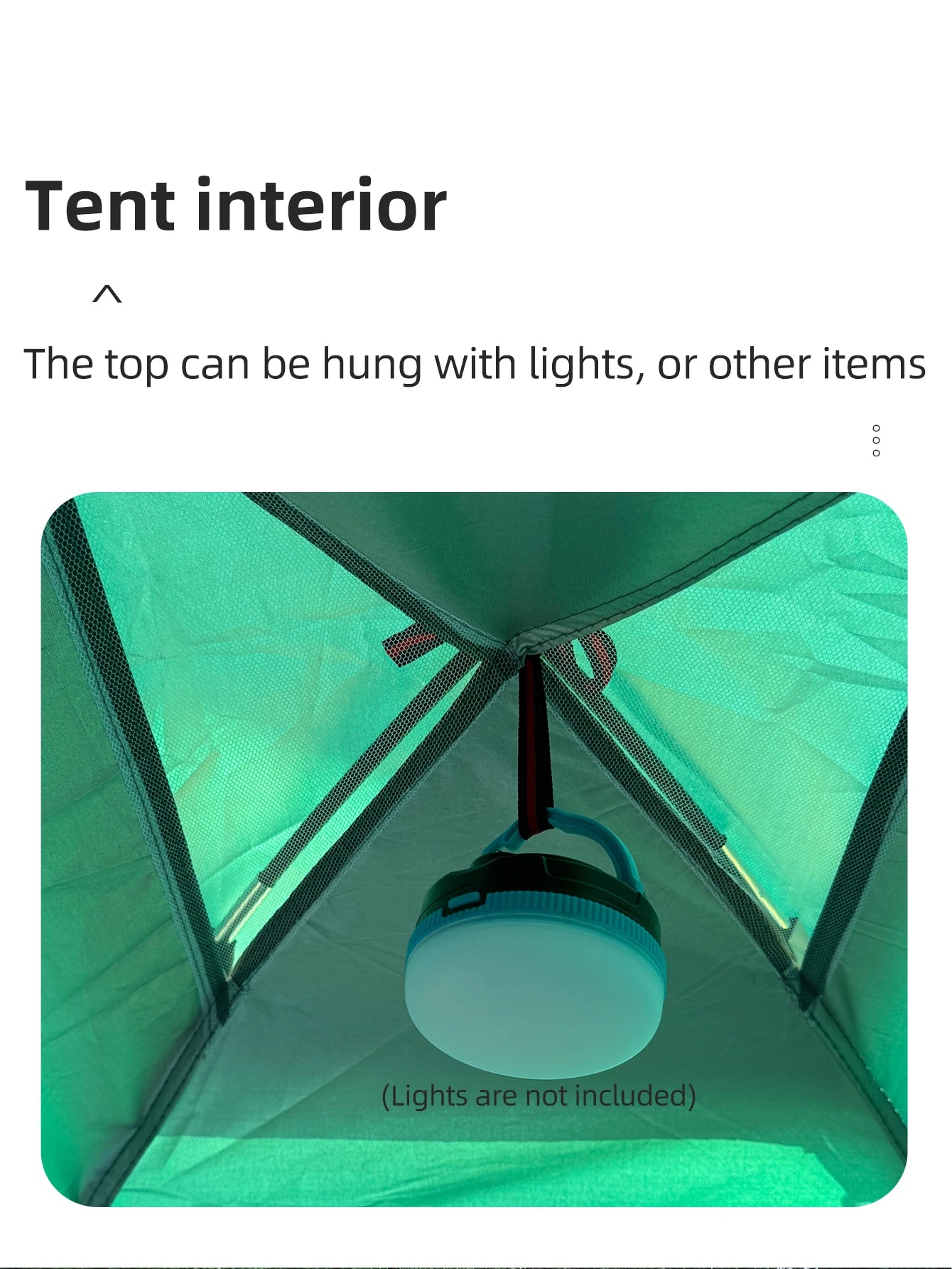 Outdoor camping tent, hand-built rain and sun protection hiking tent, double bed for couples and children, portable windproof