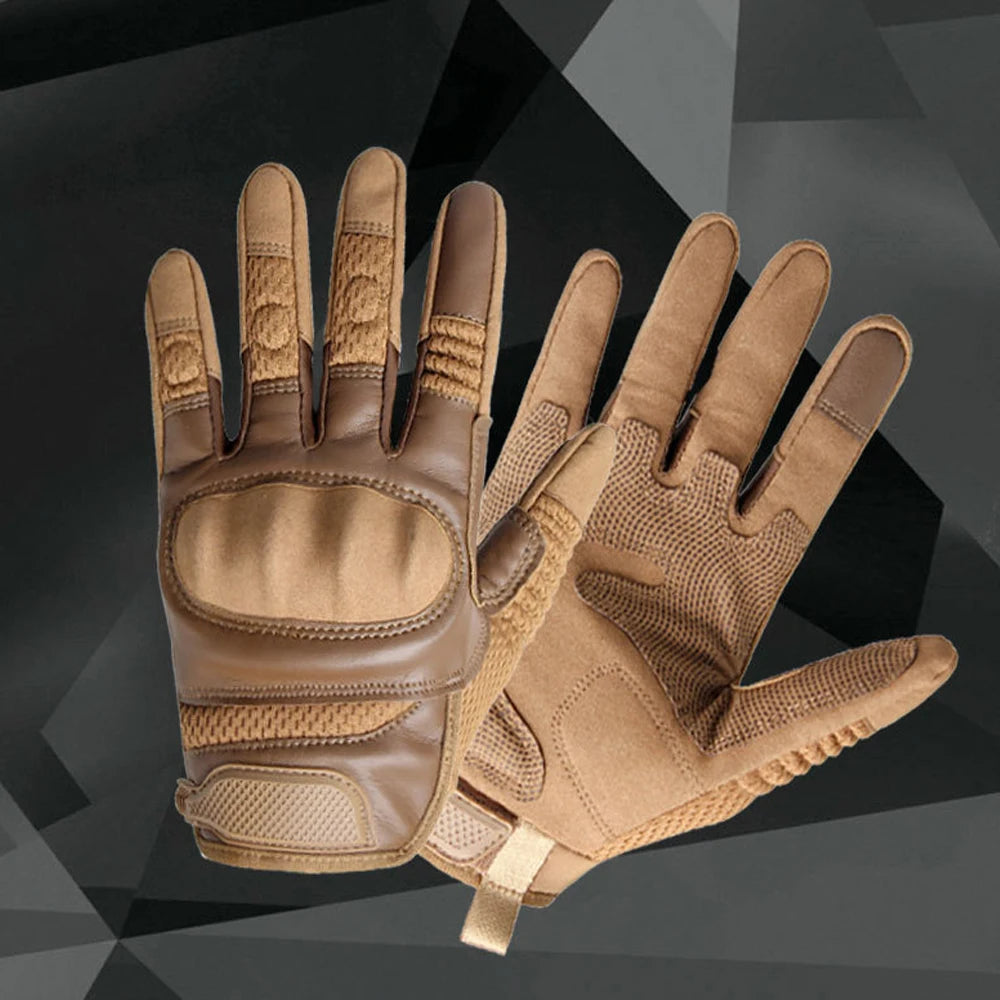 Tactical Gloves Touch Screen PU Leather Protective Shell Non-slip Gear Outdoor Hunting Paintball Motorcycle Sport Cycling Work
