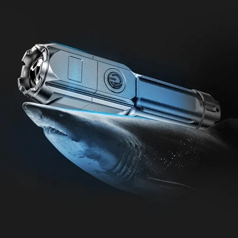 Flash Light Portable Rechargeable Spotlights High Power Led Flashlight Camping Ultra Powerful Protable Flashlight Lamp Work New