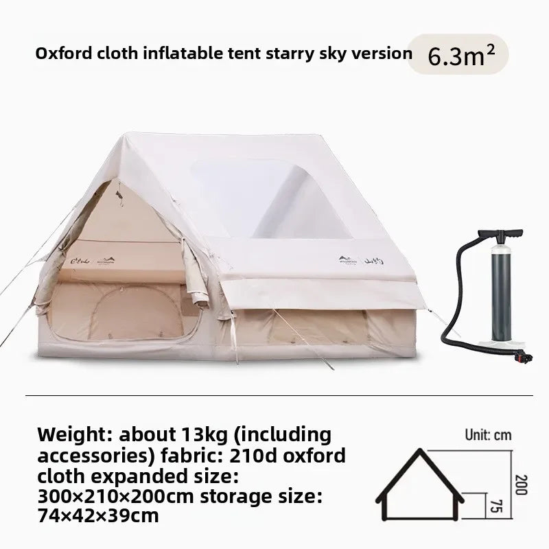 Outdoor Camping Automatic Inflatable Tent Outdoor Cabin Thickened Camping Rainproof Exquisite Camping 3-4 People Park Picnic