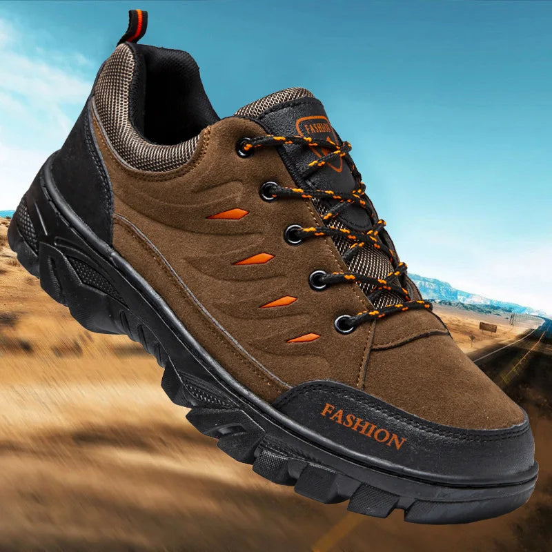 Outdoor Hiking Trekking Mountain Sports Shoes for Men Camping Hunting Walking Shoe Breathable Cushioning Nonslip Travel Sneakers