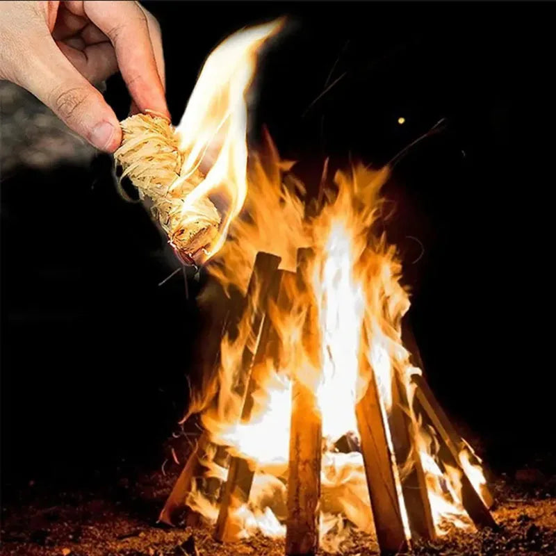 10 pcs natural fire starter, wax wood stick, suitable for fireplace, barbecue stove, chimney oven, charcoal ignition