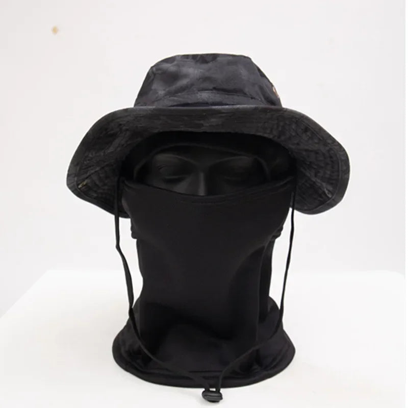 Fishing Hat with Camouflage Design - Suitable for Outdoor Activities Like Hiking, Camping and Fishing