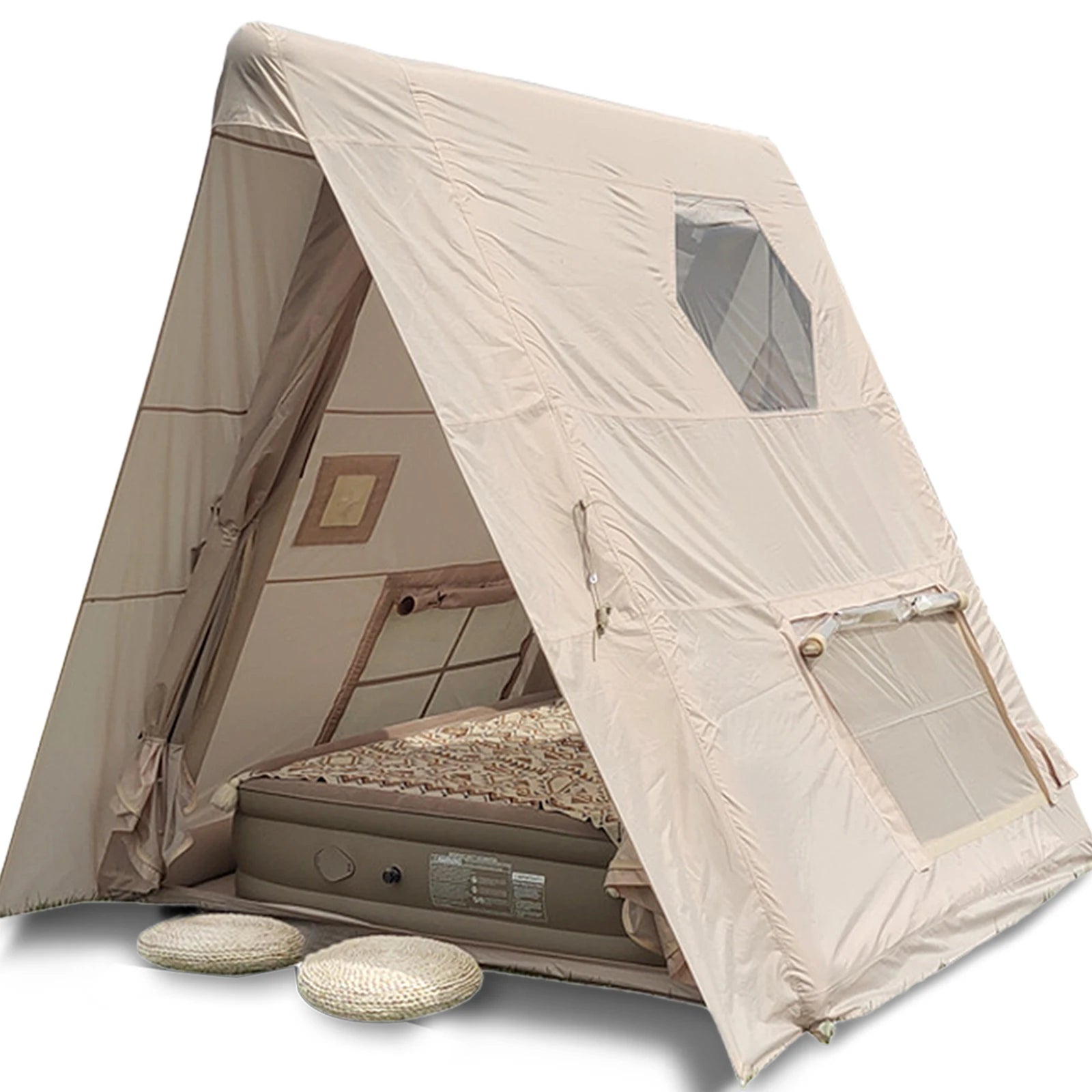 Inflatable Camping Tent - Easy Setup, All-Season Waterproof & Windproof Shelter, Portable Air Tent for Hiking, Fishing