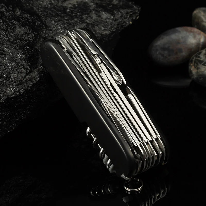 17 in 1 Multi tool Pocket Knife Portable Folding knife Stainless Steel Pocket Camping Pliers Knife Multifunctional Folding Knife